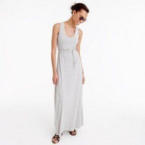 J. Crew Triple-Striped Maxi Dress w/ Tie Waist